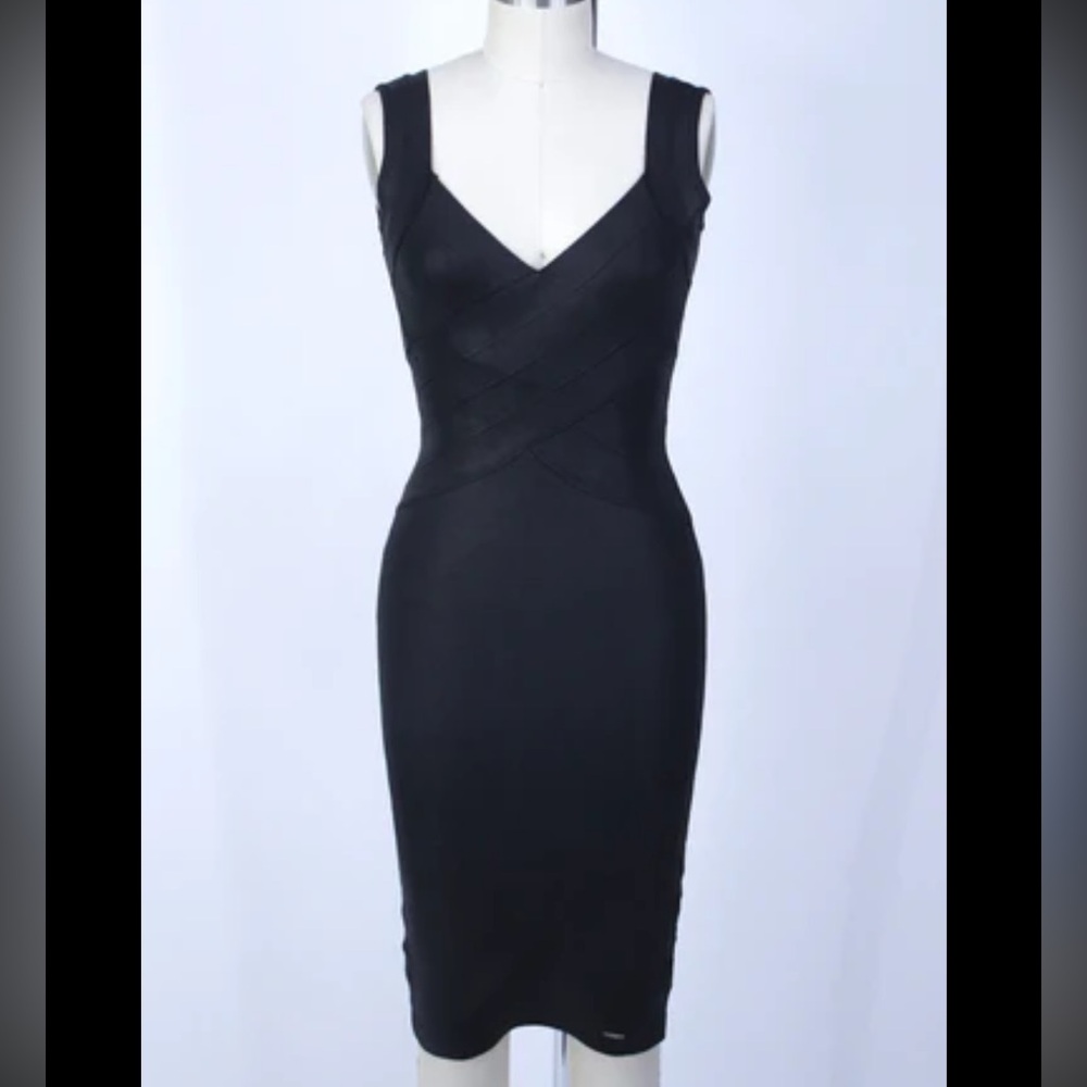 Diesel metallic Black bandage Mini Dress